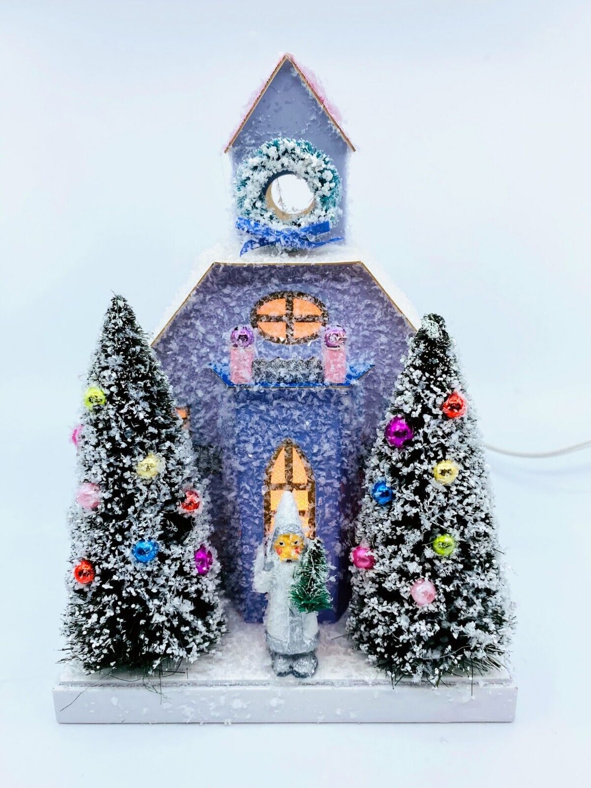 Cody Foster Light Up Christmas House, Glitter House, Petite Purple House, HOU377