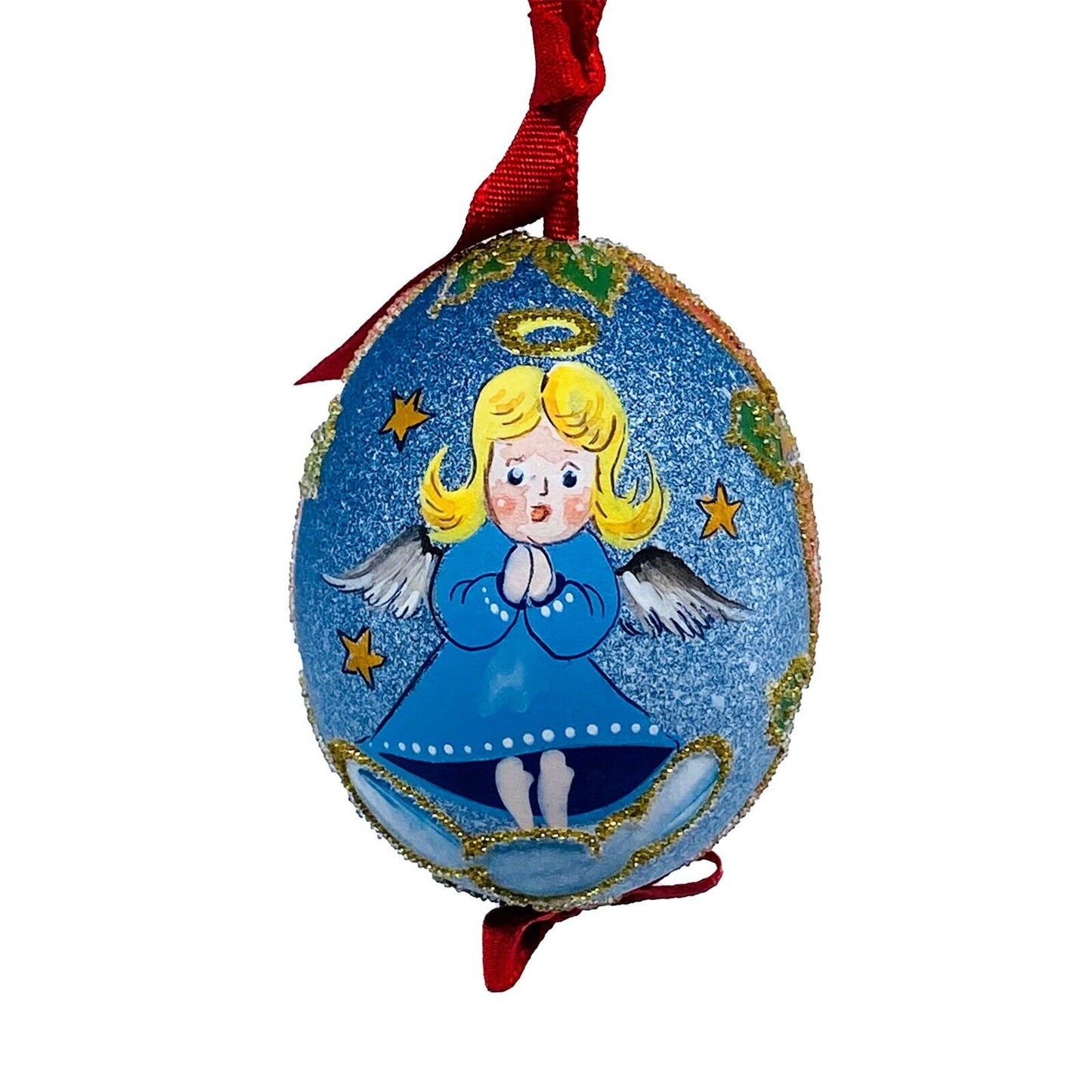Christmas Ornament: Peter Priess Christmas Egg Ornament; Christmas Angel