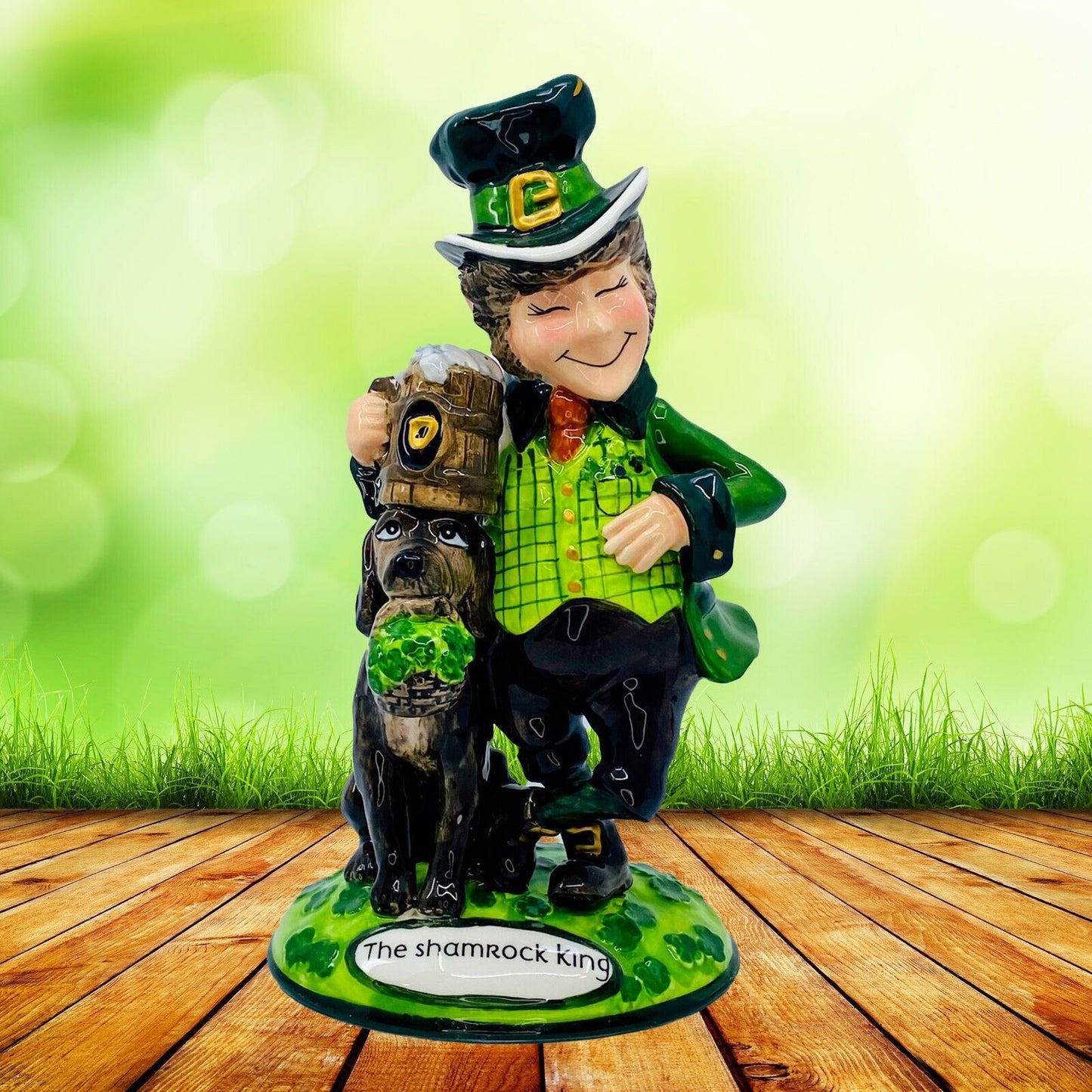 Blue Sky Clayworks: Heather Goldminc; Ceramic, The Shamrock King Leprechaun