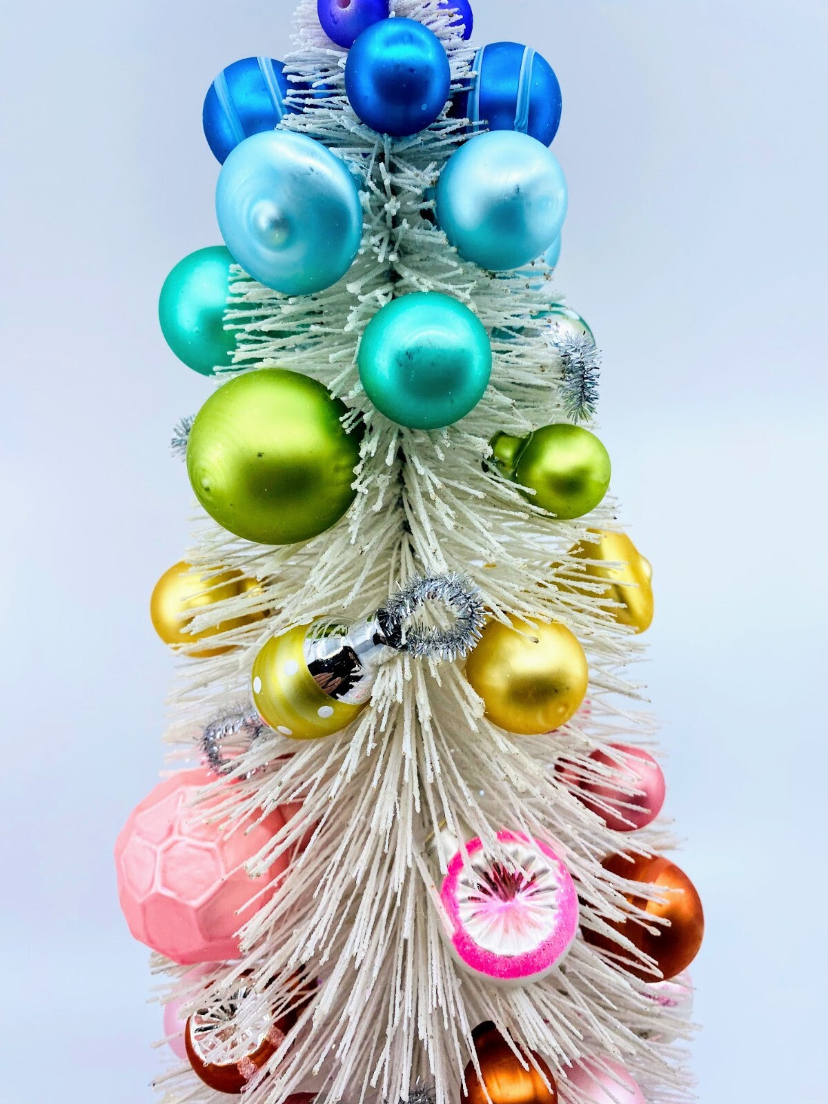 Cody Foster: Sisal Trees; White Rainbow Trees with Ornaments; Set of 3