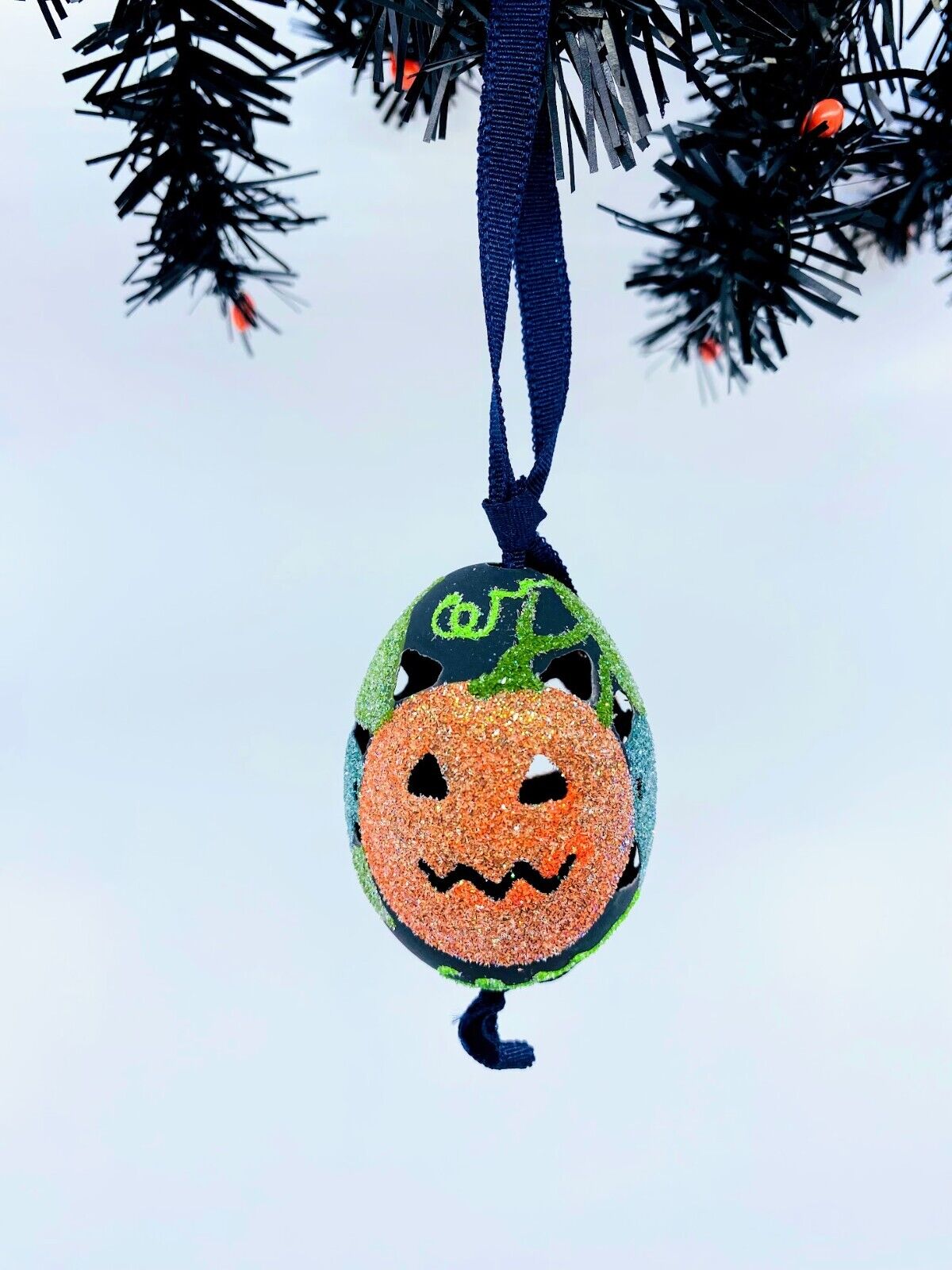 Halloween Ornament: Peter Priess Egg; Happy Jack O'Lantern