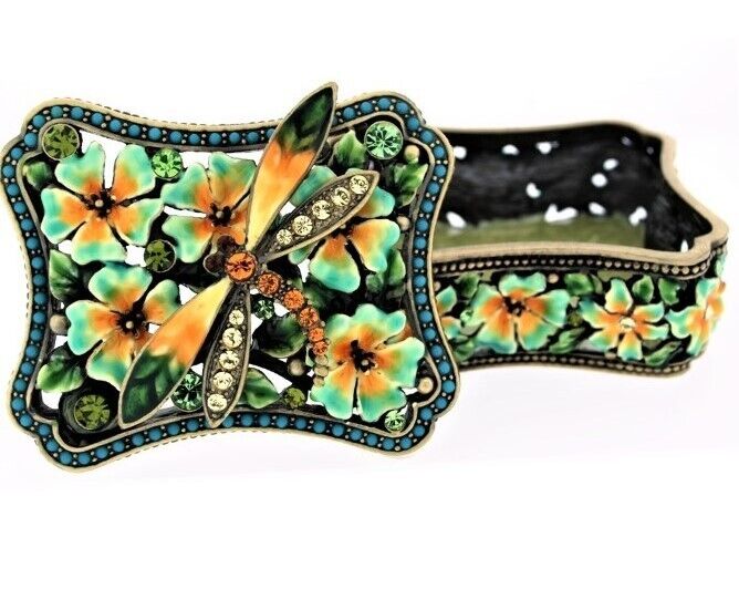 Kubla Craft Trinket Box: Dragonfly on Victorian Box