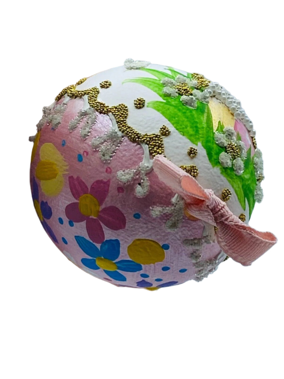 Easter Egg Ornament: Spring Garden Easter Bunny