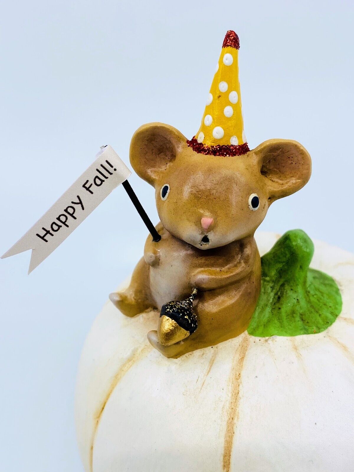 Michelle Allen: Happy Fall Mouse on Pumpkin