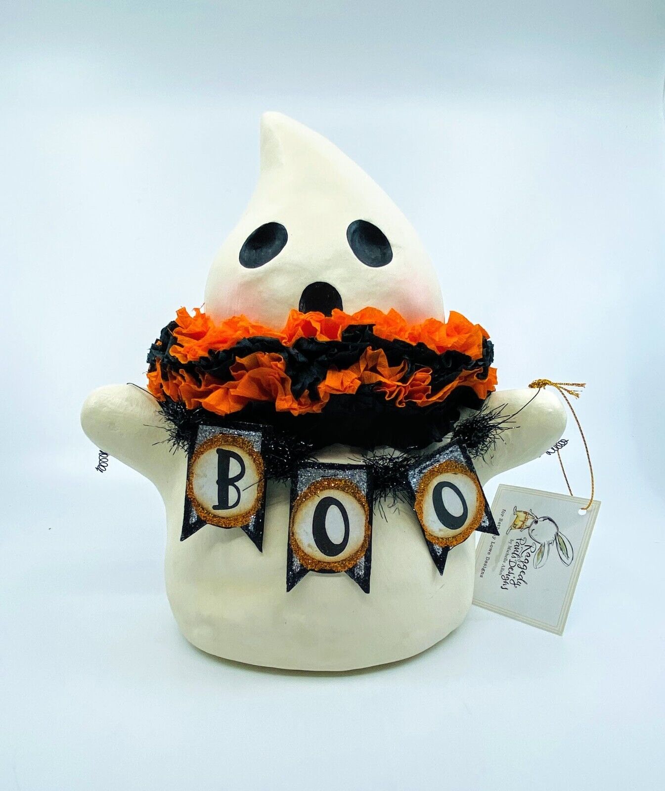 Bethany Lowe Designs: Halloween; Michelle Allen, Boo Ghostie Large, Item#MA-0413