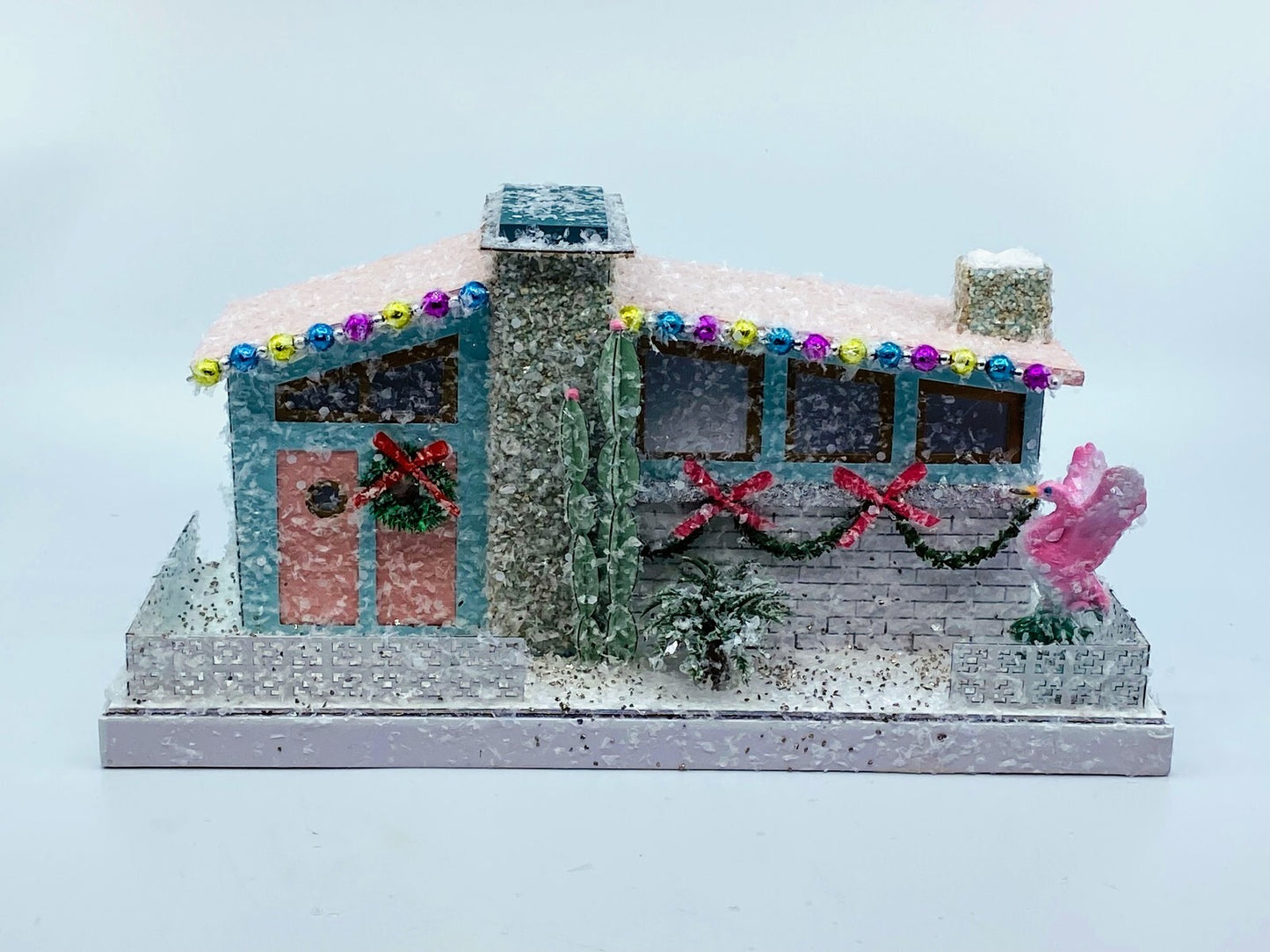 Cody Foster Light Up Christmas House, Glitter House, Blue Palm Spring House