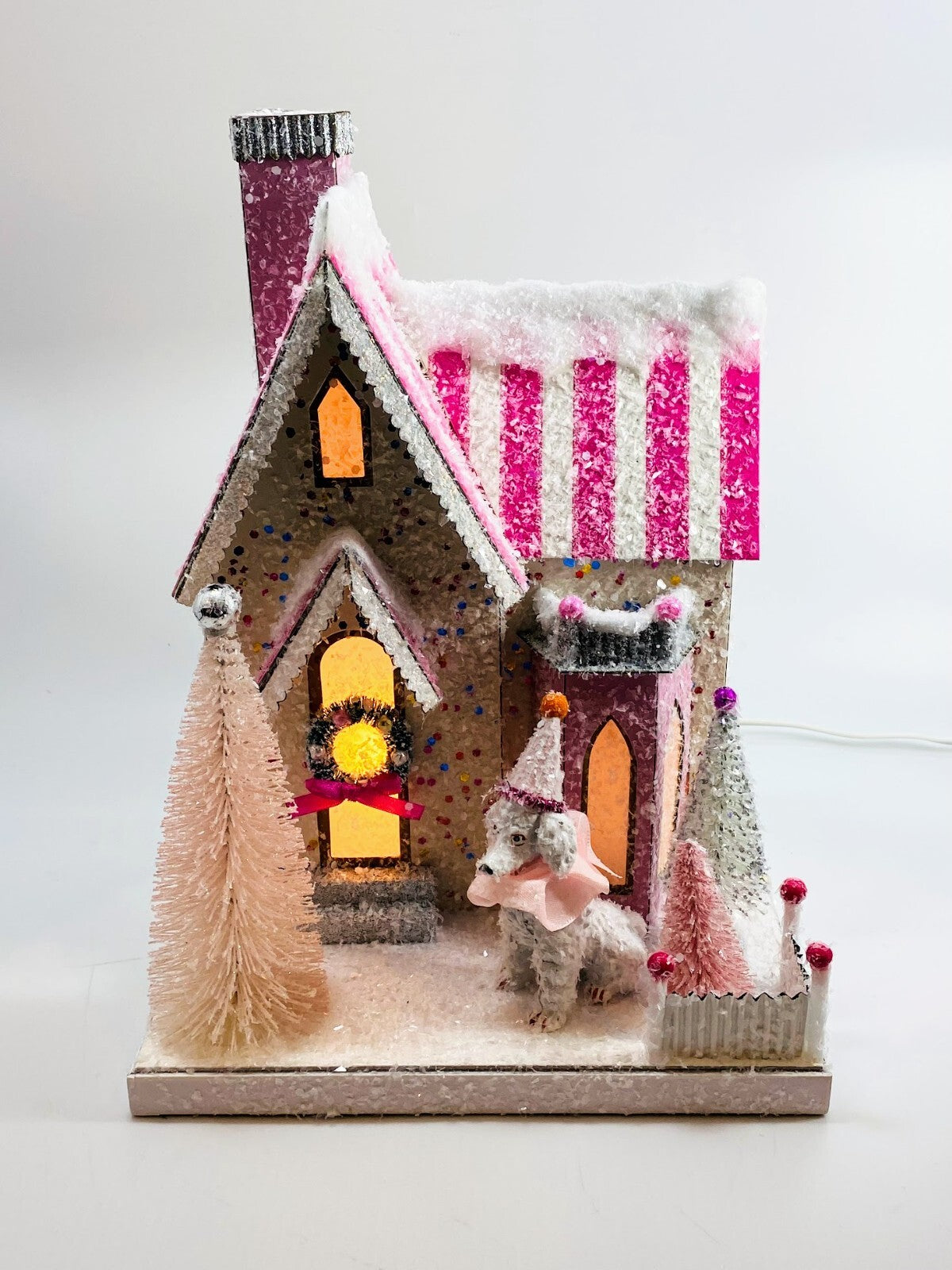 Cody Foster Christmas Light Up House, Poodle Palace, #HOU-398