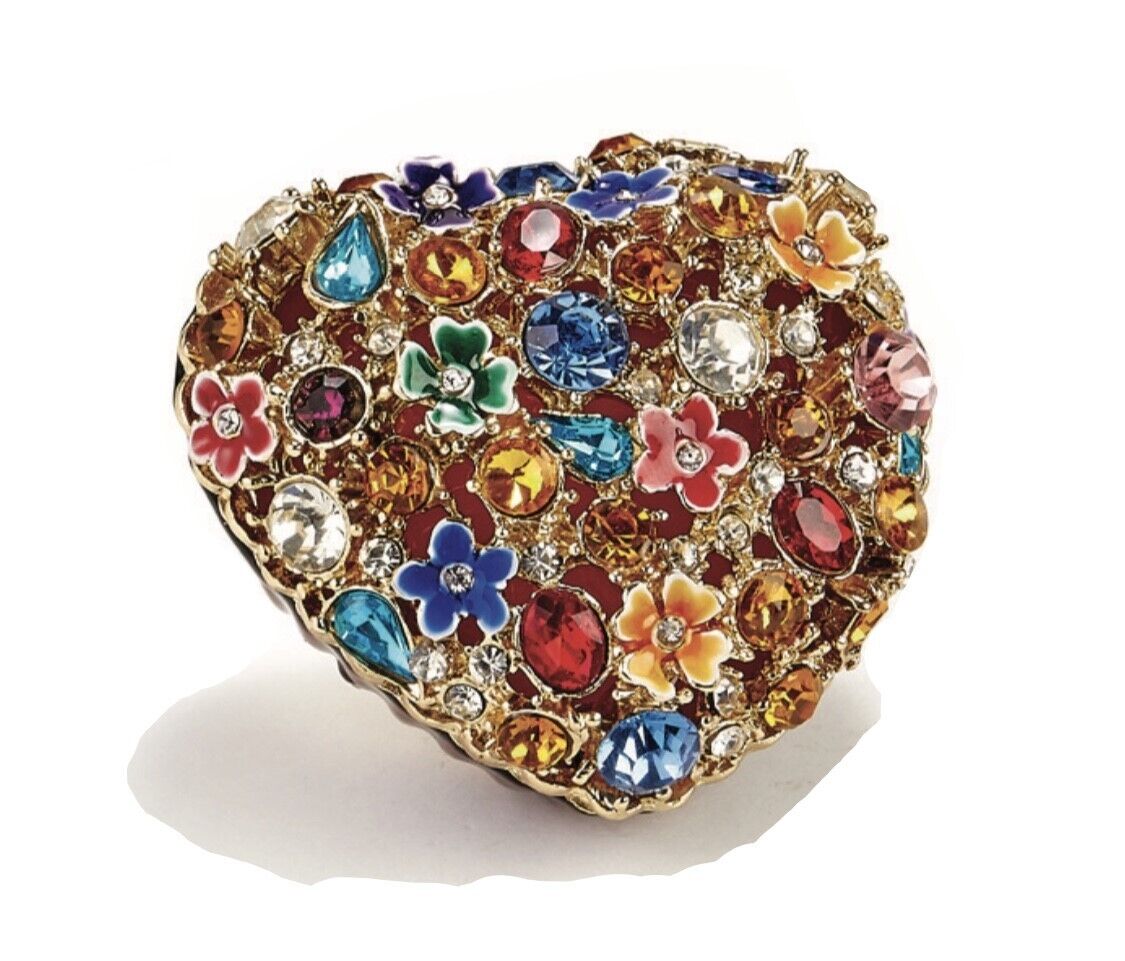 Kubla Craft Trinket Box: Heart Shape Gems Box