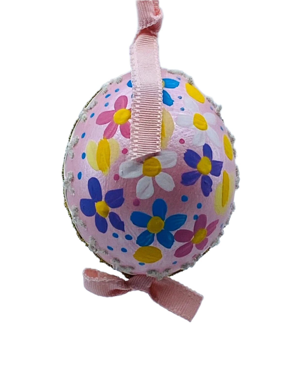 Easter Egg: Peter Priess, Spring Egg Ornament, Spring Garden Easter Bunny