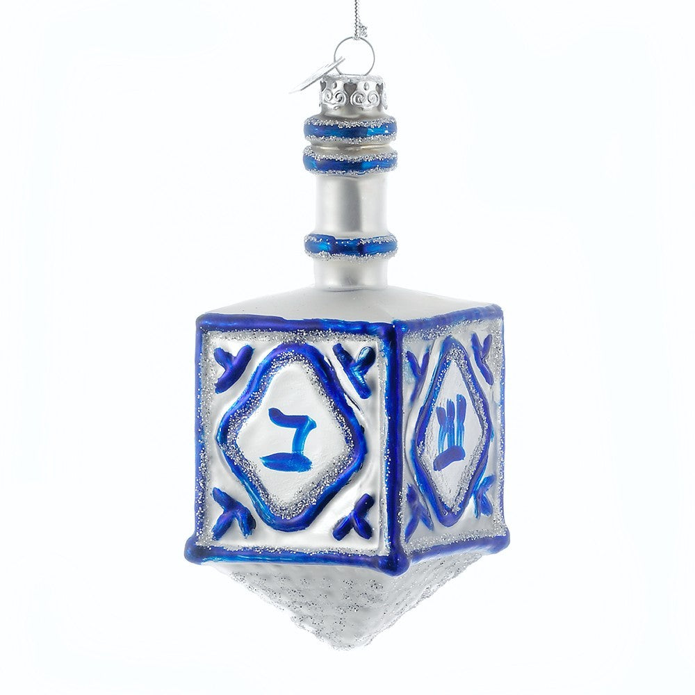 Kurt Adler: Hanukkah; Noble Gems™ Hanukkah Dreidel Glass Ornament