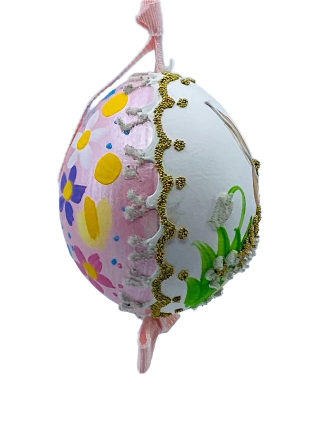 Easter Egg Ornament: Spring Garden Easter Bunny