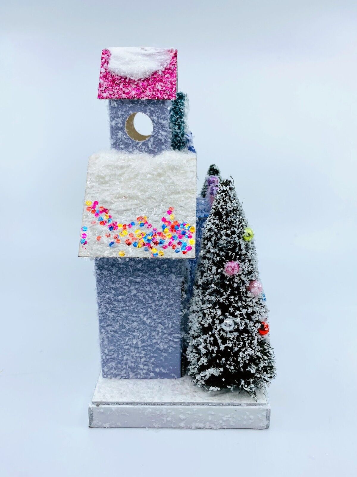 Cody Foster Light Up Christmas House, Glitter House, Petite Purple House, HOU377