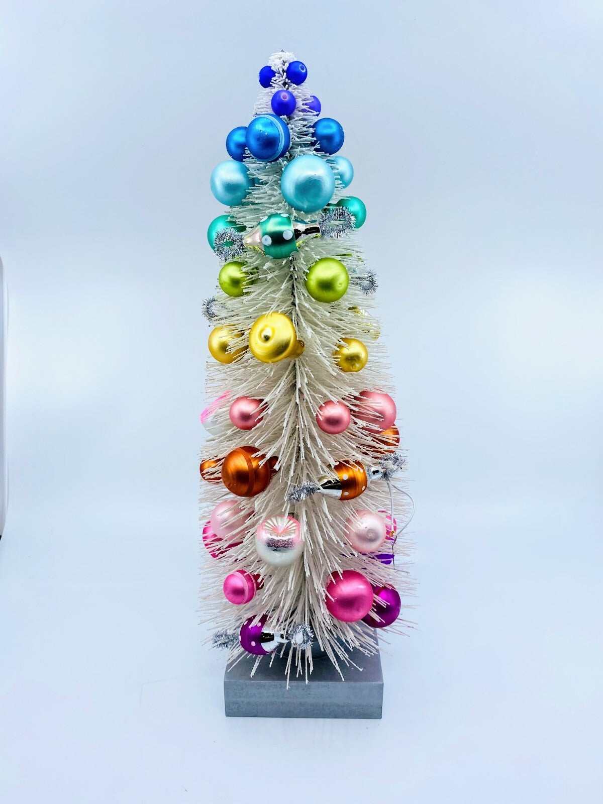 Cody Foster: Sisal Trees; White Rainbow Trees with Ornaments; Set of 3