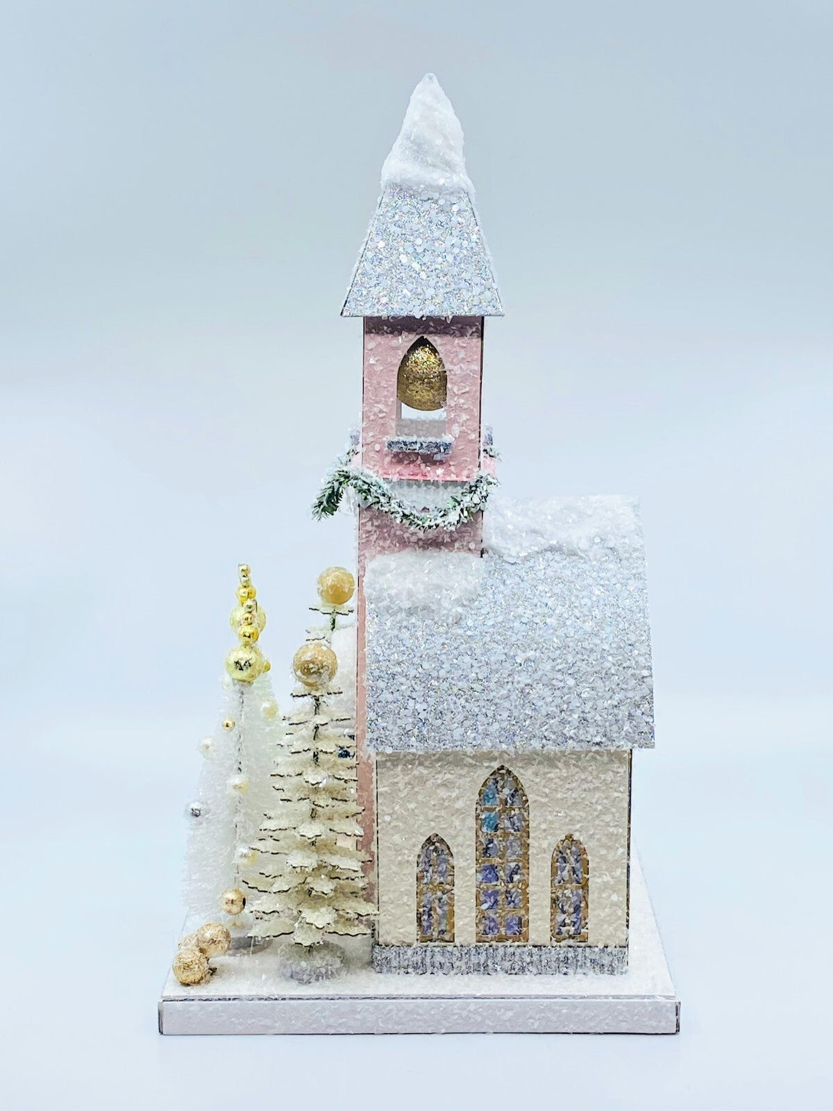 Cody Foster Christmas Light Up House, Glitter House, Bell Church, HOU-407