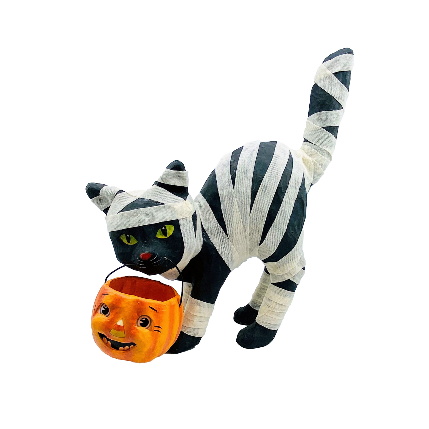 Bethany Lowe Designs: Halloween; Mummy Kitty Paper Mache
