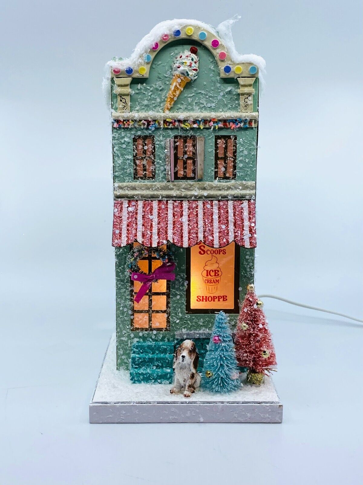 Cody Foster Christmas Light Up House, Glitter House, Ice Cream Shoppe, HOU-394