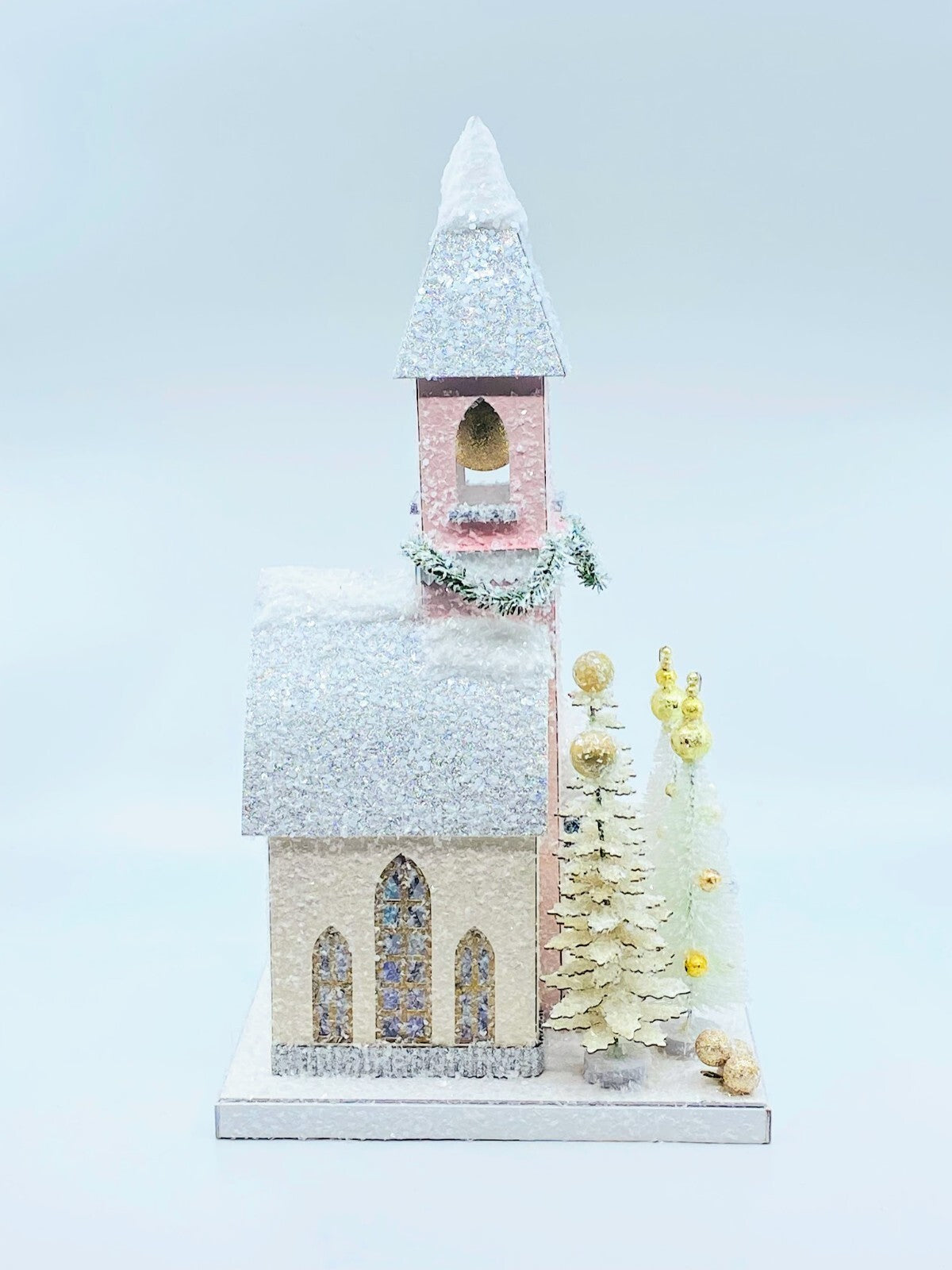 Cody Foster Christmas Light Up House, Glitter House, Bell Church, HOU-407