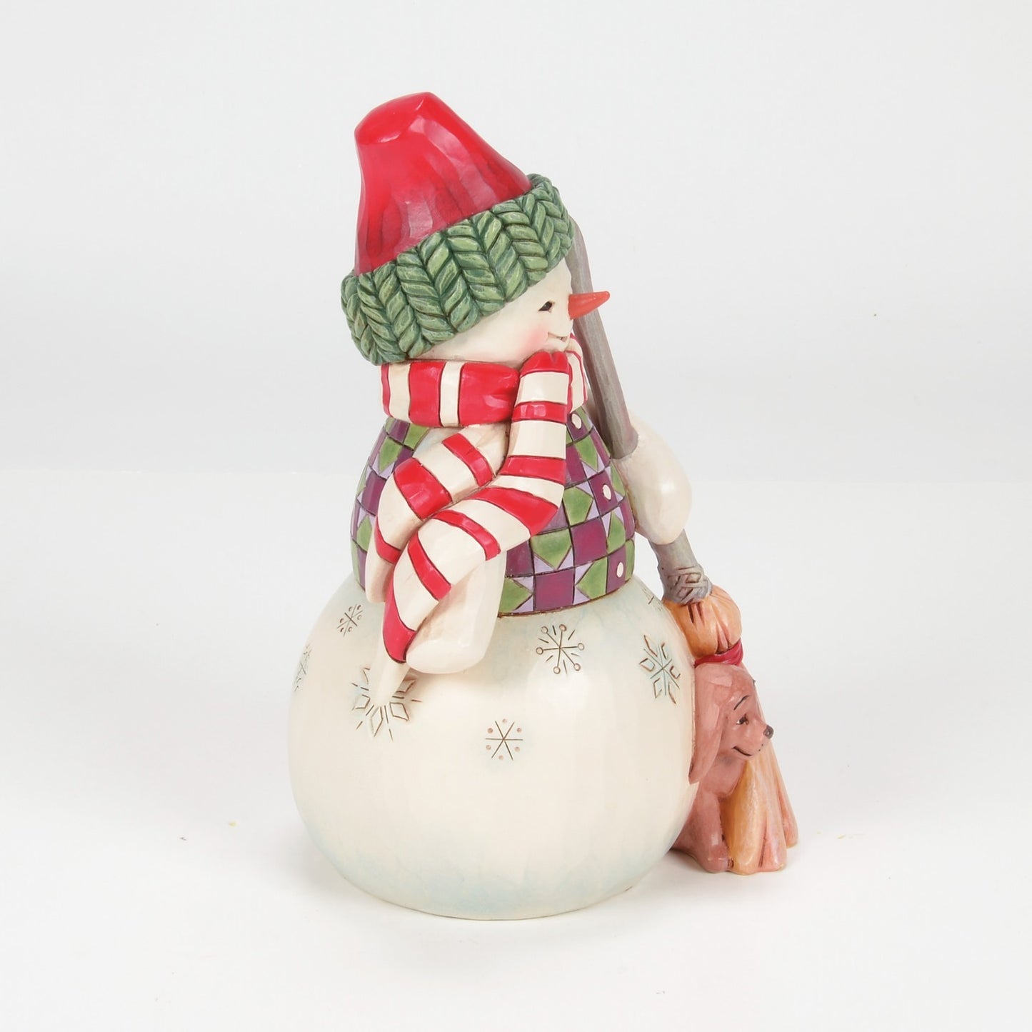 Jim Shore, Heartwood Creek: Christmas, "Swept in Love" Snowman with Dog Peeking