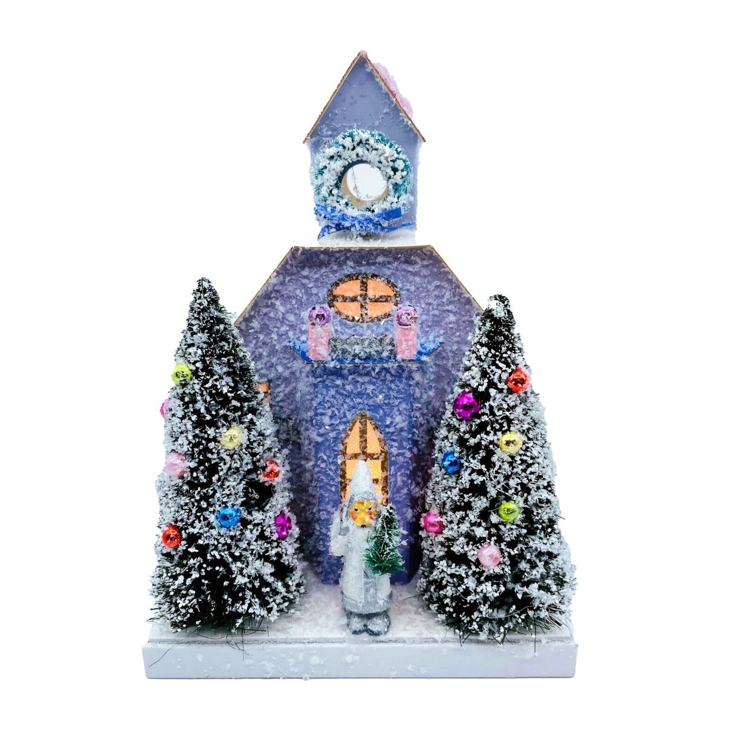 Cody Foster Light Up Christmas House, Glitter House, Petite Purple House, HOU377