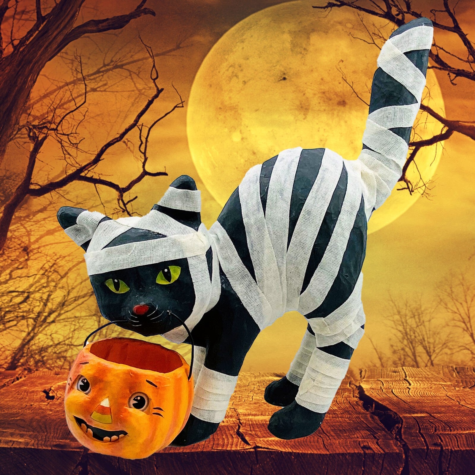 Bethany Lowe Designs: Mummy Kitty Paper Mache