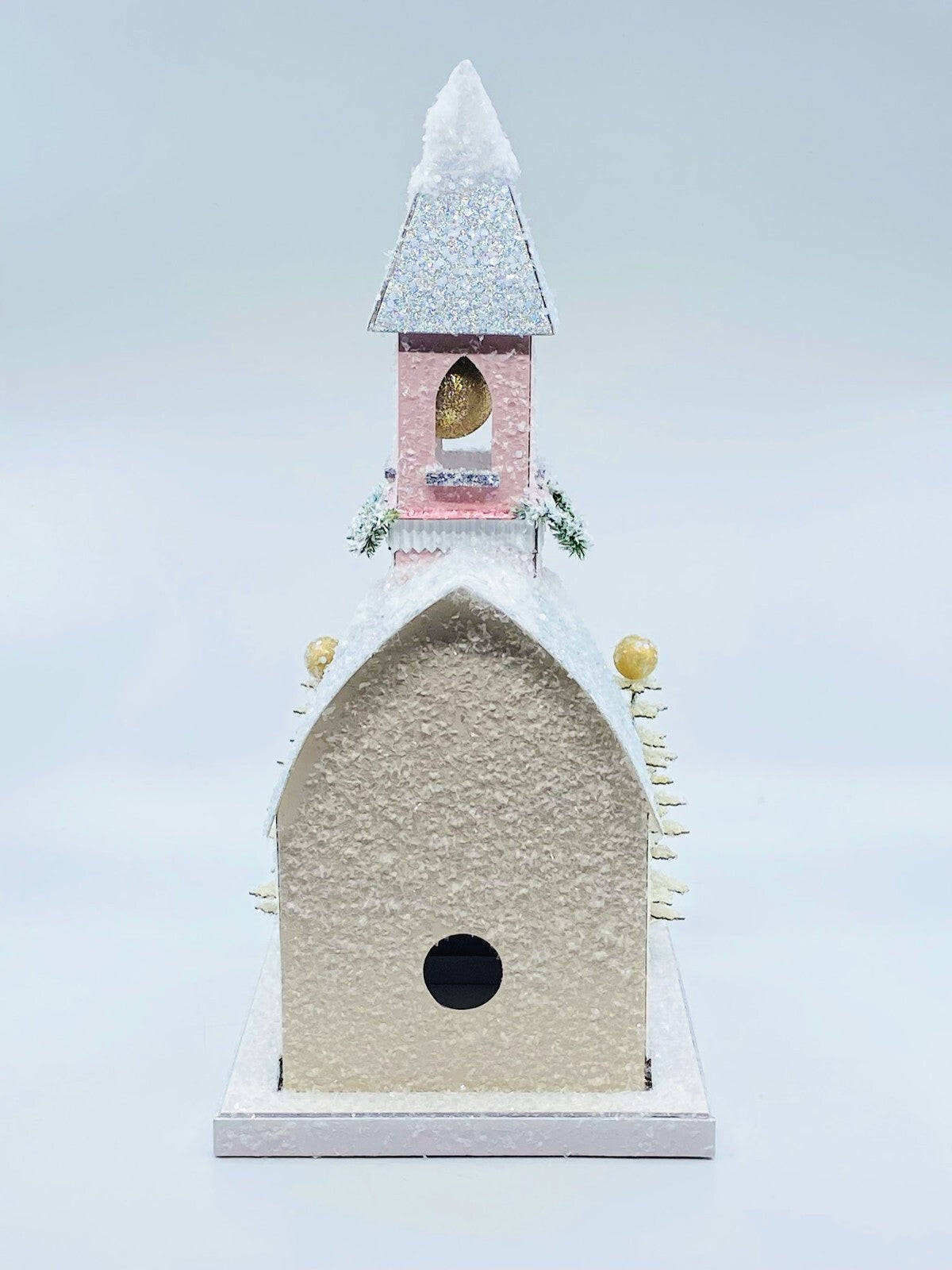 Cody Foster Christmas Light Up House, Glitter House, Bell Church, HOU-407