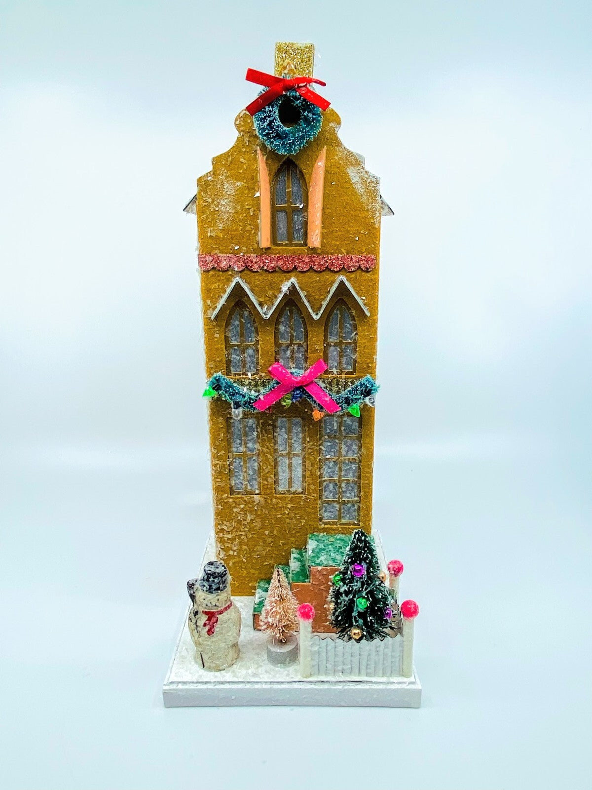 Cody Foster Christmas Light Up House, Glitter House, Mustard Townhouse, #HOU-340