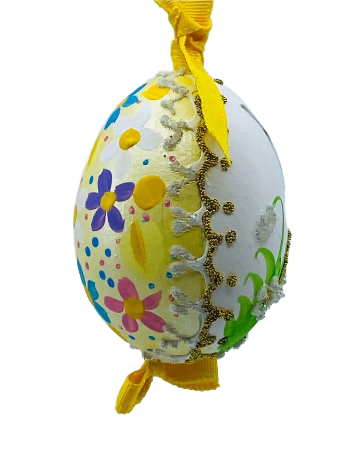 Easter Egg: Peter Priess, Spring Egg Ornament, Spring Garden Easter Bunny
