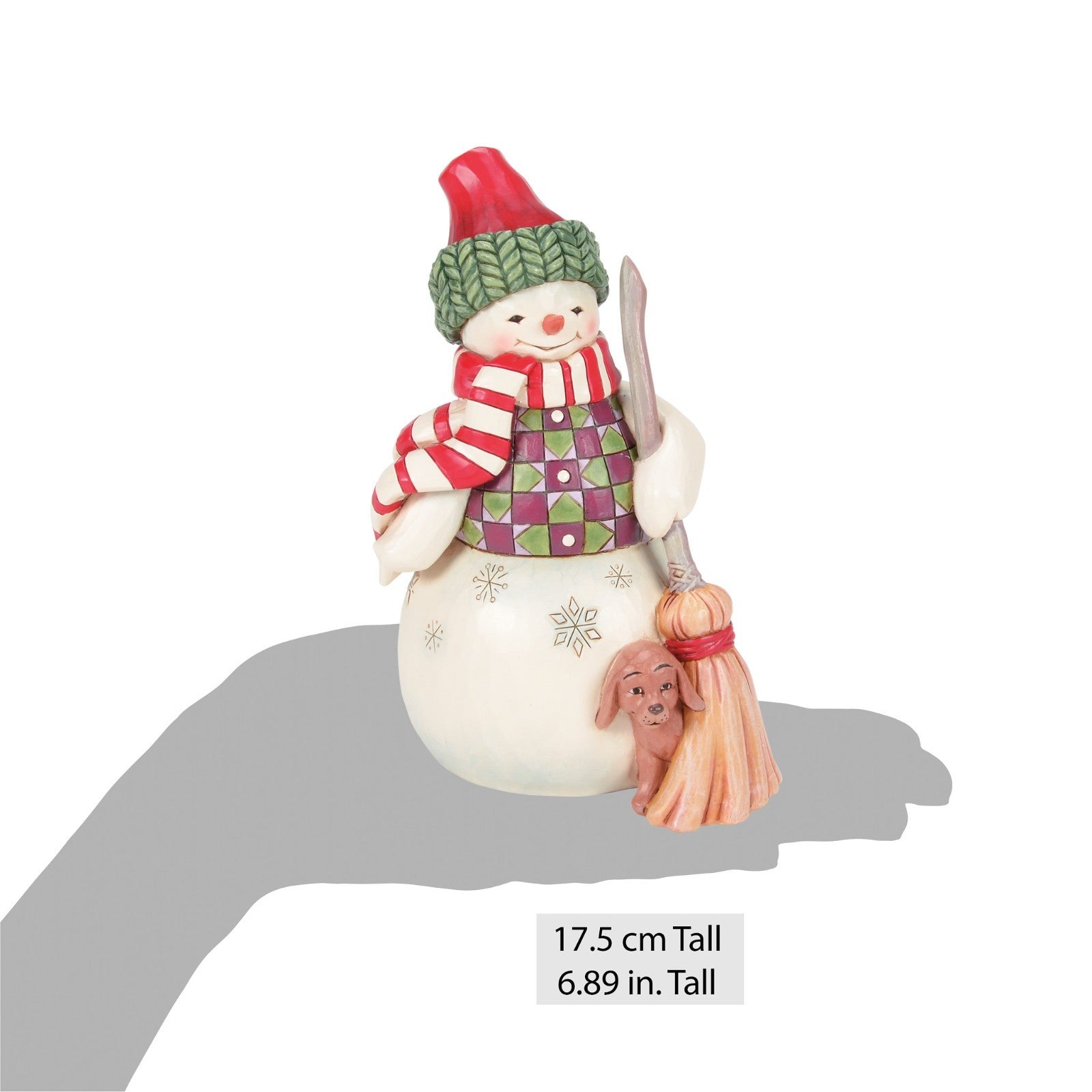 Jim Shore, Heartwood Creek: Christmas, "Swept in Love" Snowman with Dog Peeking