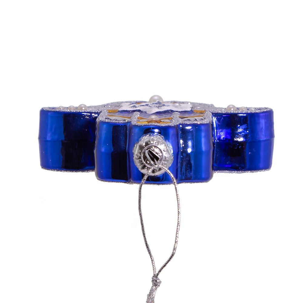 Kurt Adler: Hanukkah; Noble Gems™ Glass Hanukkah Hamsa Hand Ornament
