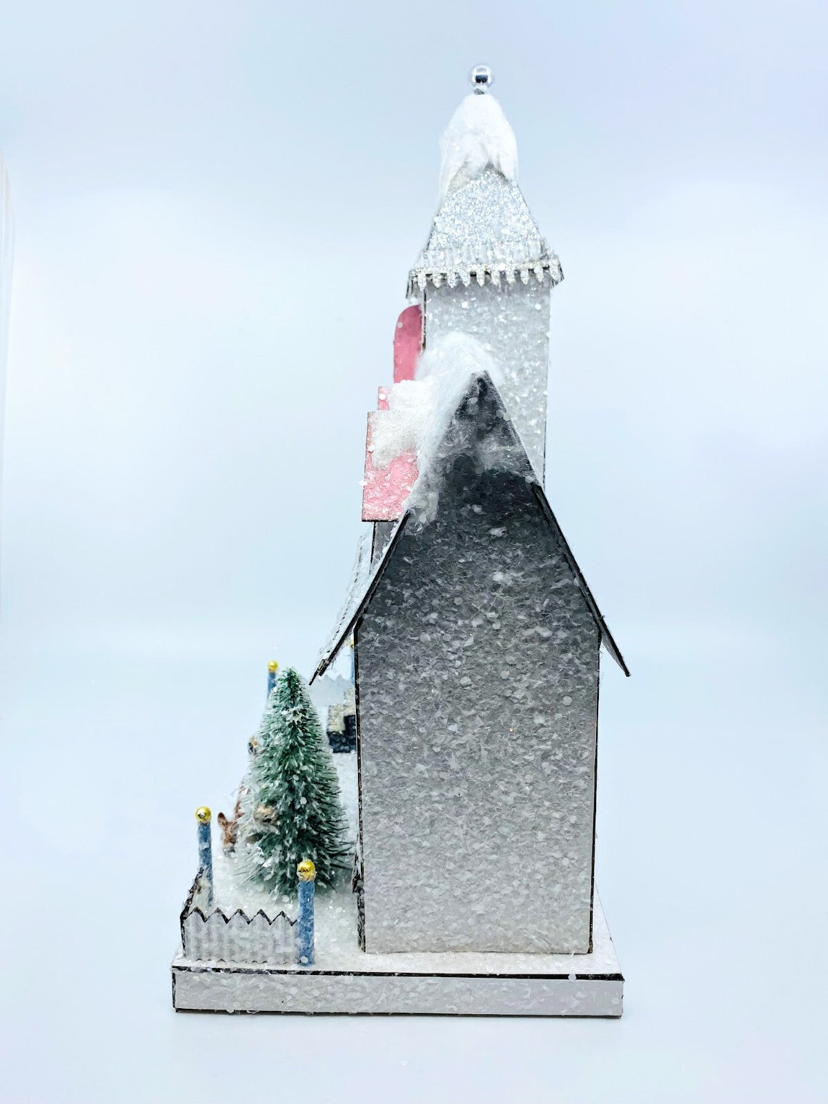 Cody Foster Christmas Light Up House, Glitter House, Peaceful Church, HOU-318