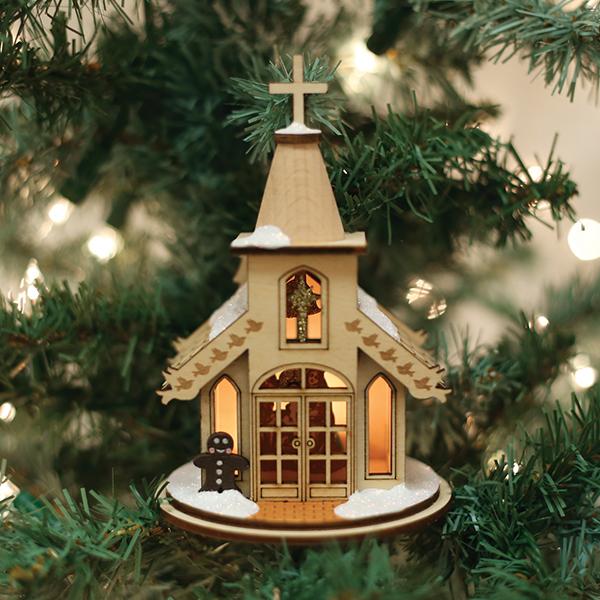 Old World Christmas: Nativity Chapel Ornament