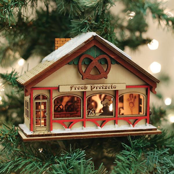 Old World Christmas: Peppermint Twist Pretzel Shop