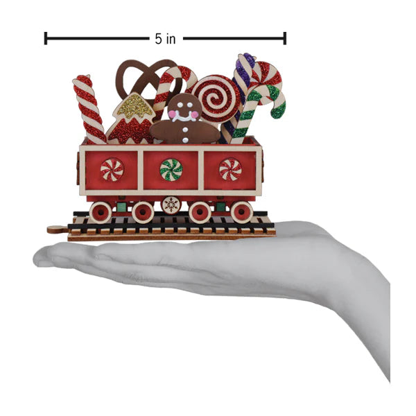Old World Christmas: Candy Cane Train Car