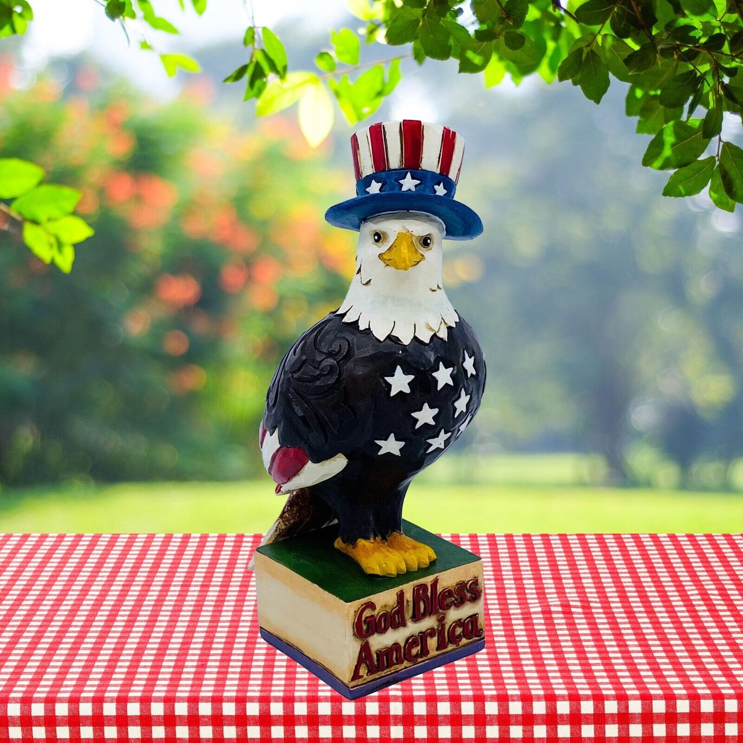 Jim Shore; Heartwood Creek, 4th of July, Patriotic Eagle, "Freedom Reigns"