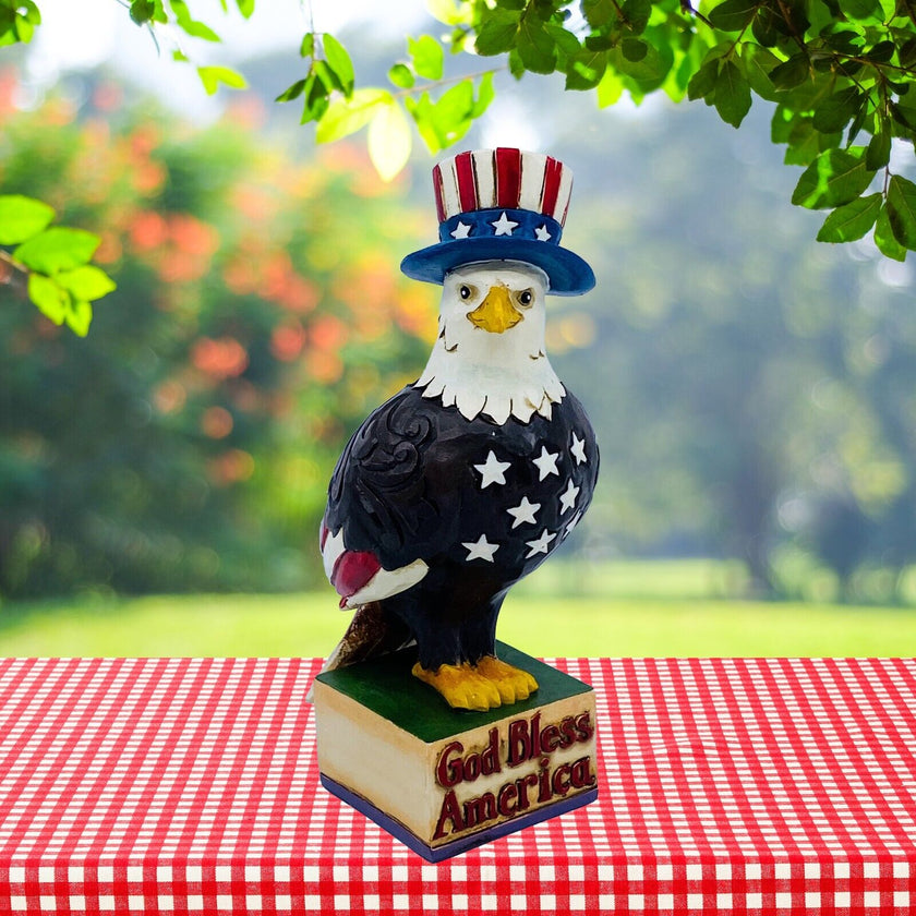 Jim Shore; Heartwood Creek, 4th of July, Patriotic Eagle, "Freedom Reigns"