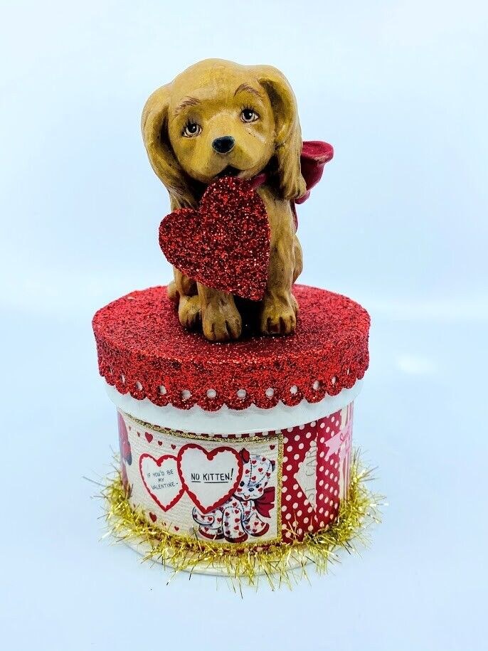 Bethany Lowe Designs: Valentine's Day; Puppy Love on Box, TL8692