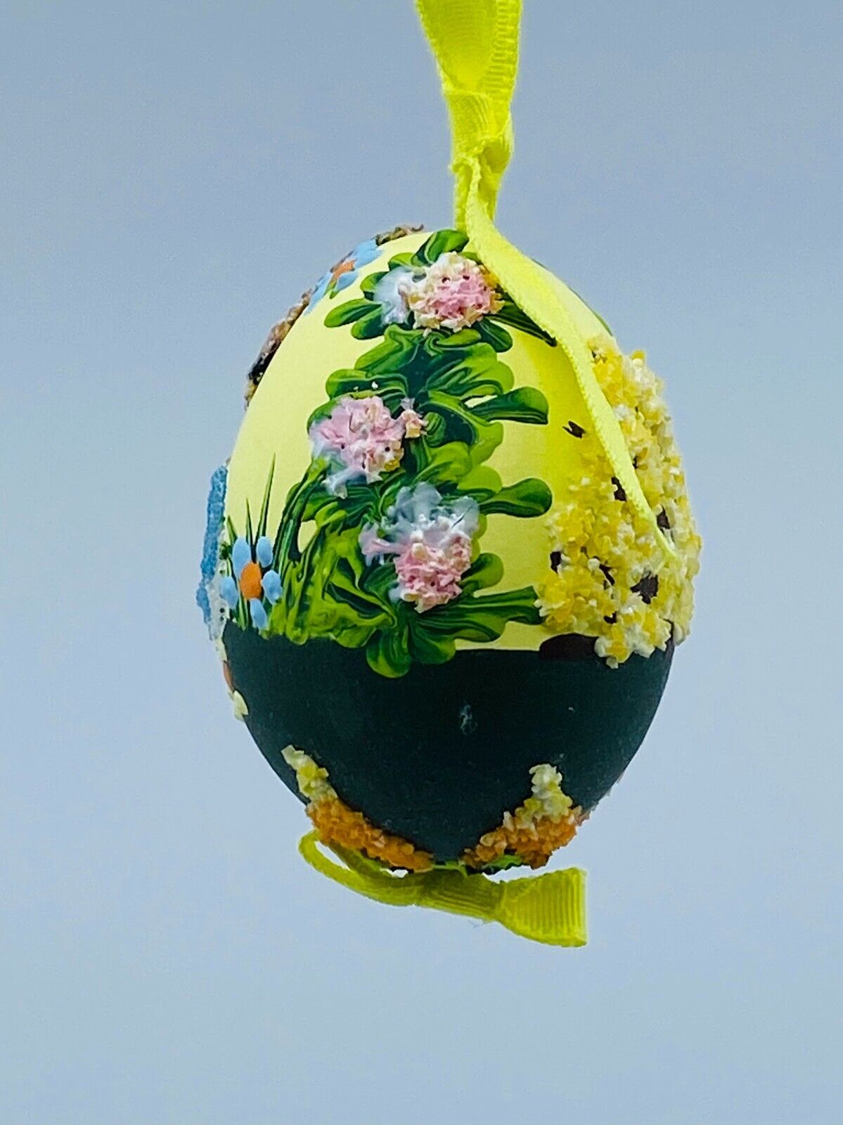 Peter Priess Easter Egg Ornament; Easter Bunny in Garden