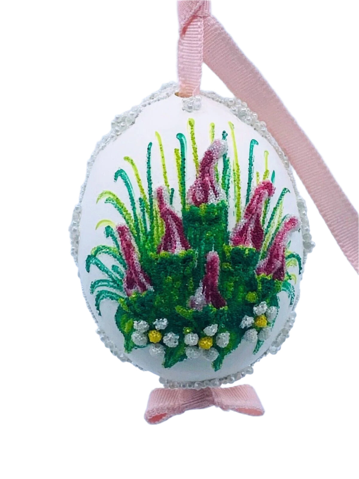 Easter Egg: Peter Priess, Spring Egg Ornament, Butterfly Garden