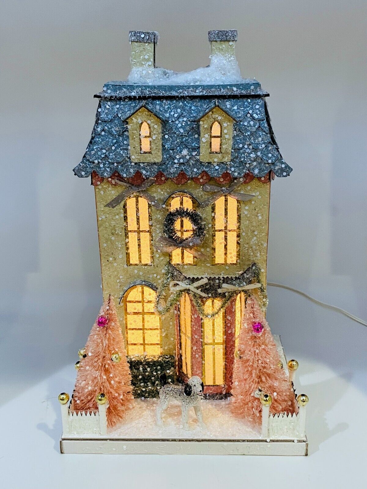 Cody Foster Christmas Light Up House, Glitter House, White Chateau, HOU-307 2024