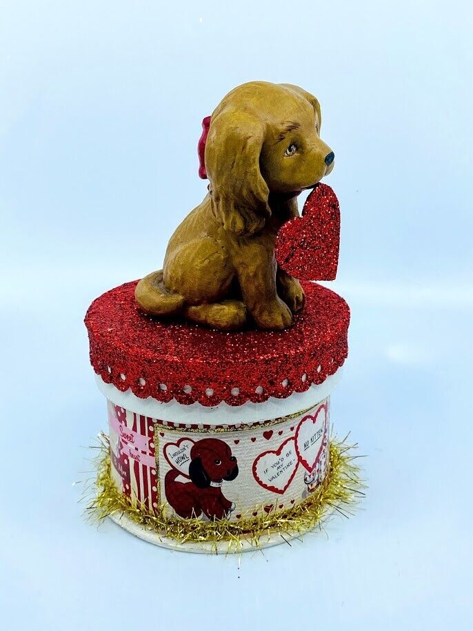 Bethany Lowe Designs: Valentine's Day; Puppy Love on Box, TL8692