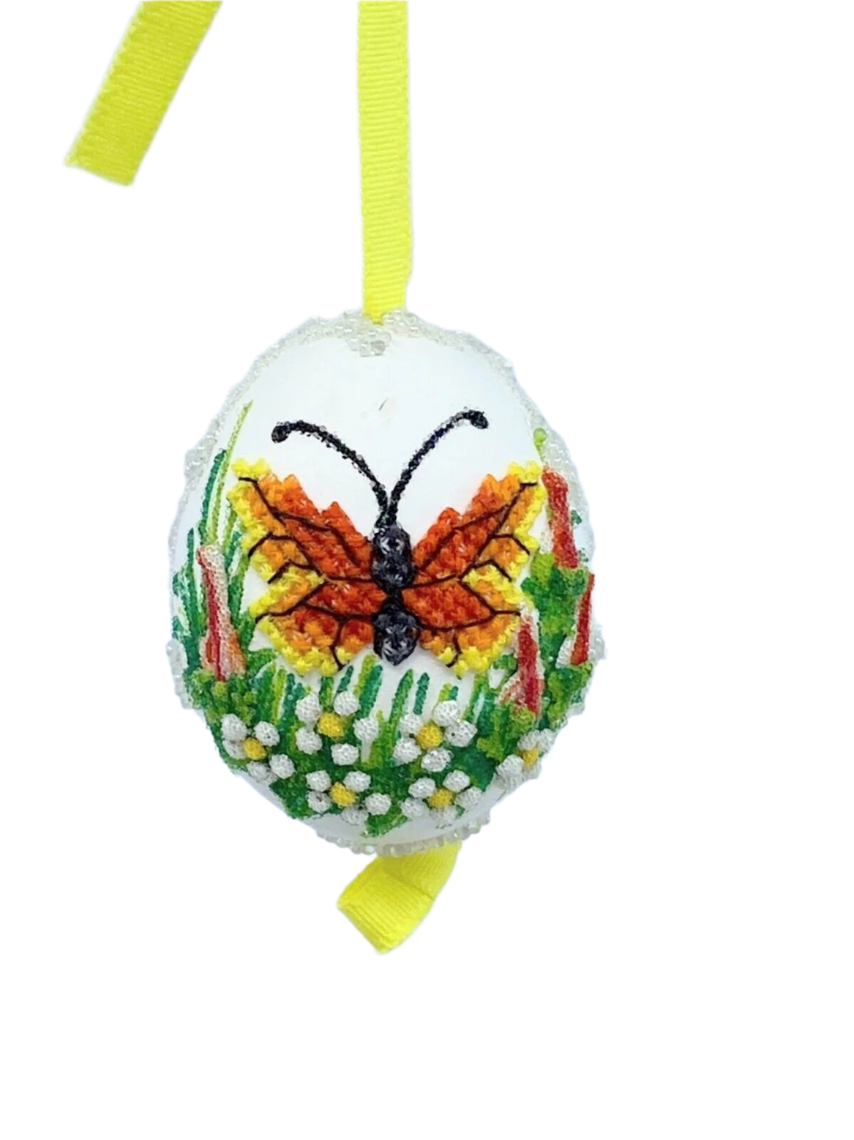 Easter Egg: Peter Priess, Spring Egg Ornament, Butterfly Garden