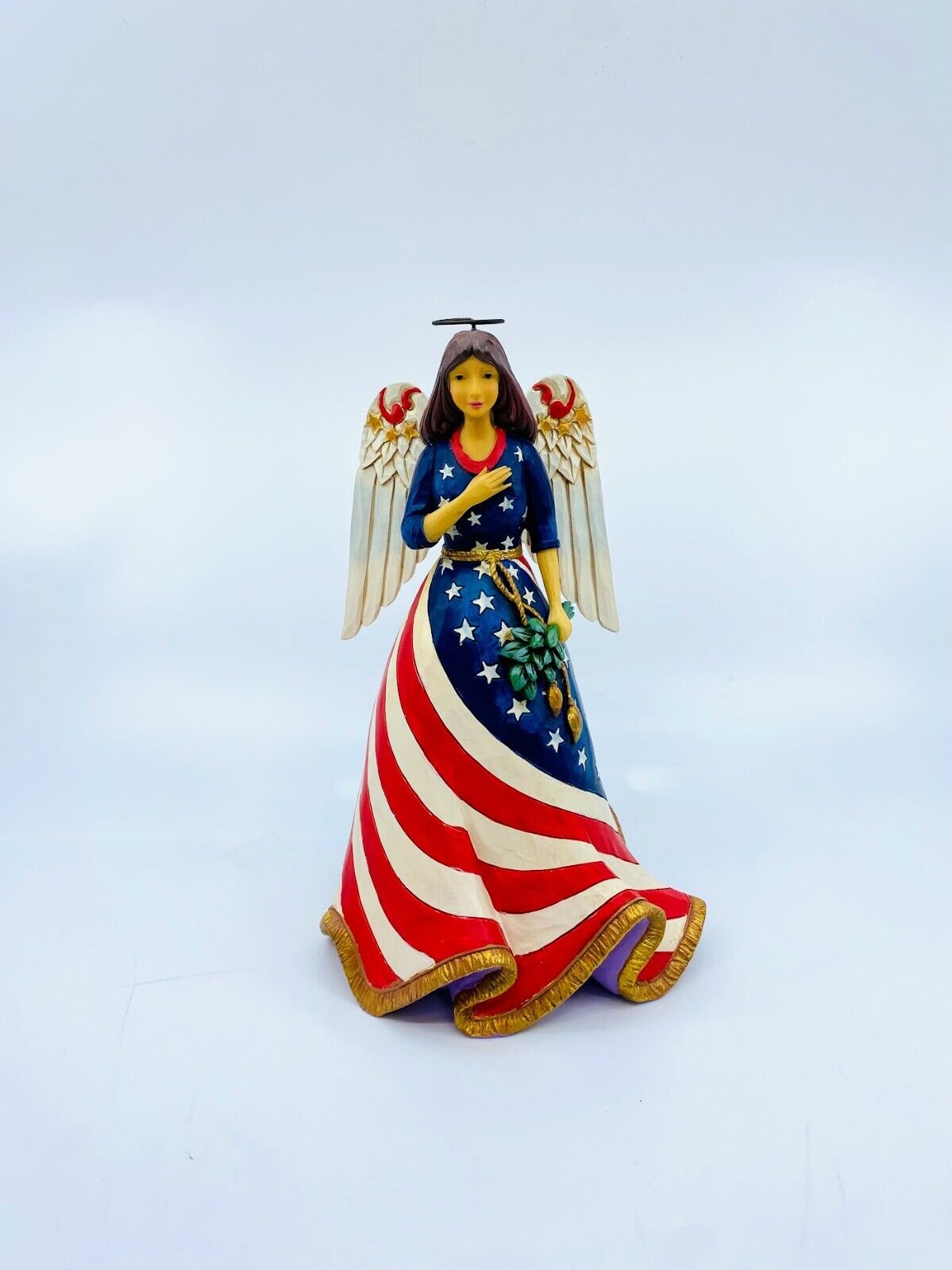 Jim Shore; Heartwood Creek, 4th of July, Patriotic Angel, "Bless the USA"