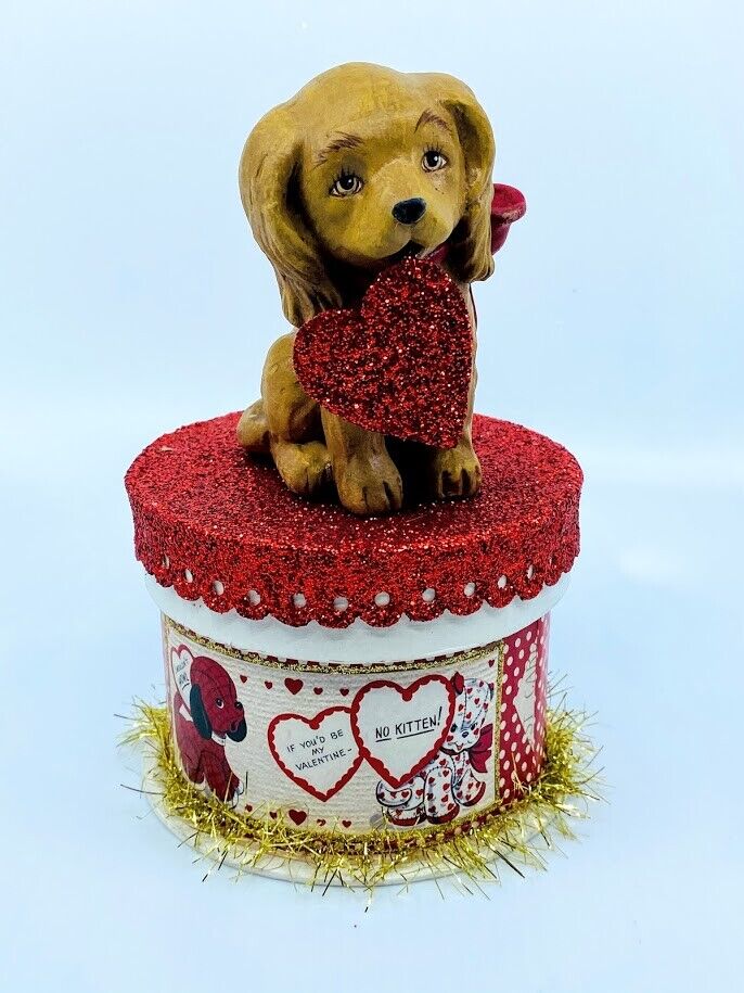 Bethany Lowe Designs: Valentine's Day; Puppy Love on Box, TL8692