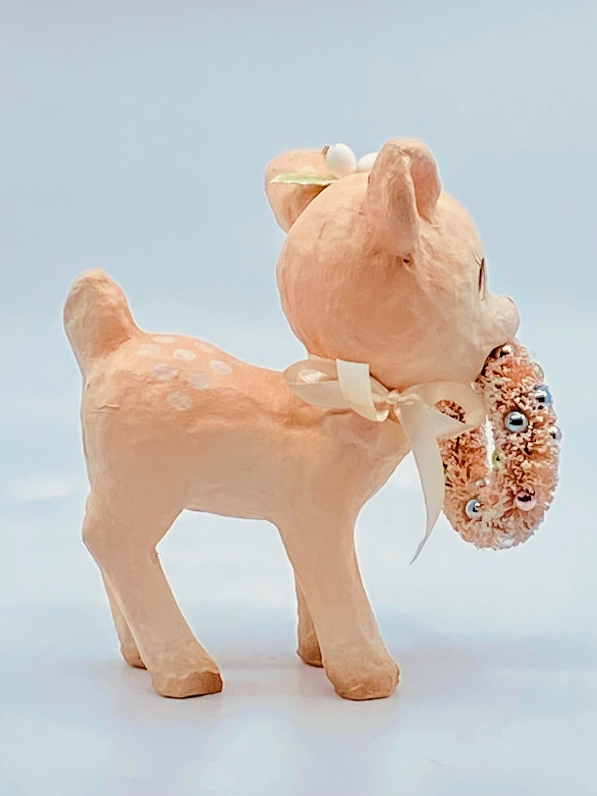 Bethany Lowe Designs: Pink Reindeer with Wreath