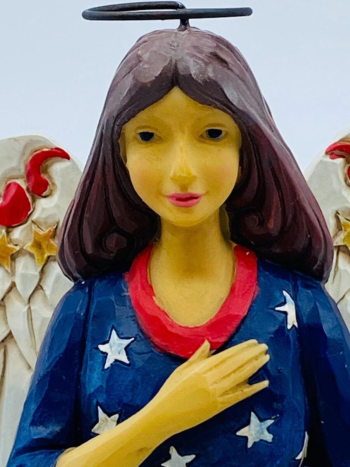 Jim Shore; Heartwood Creek, 4th of July, Patriotic Angel, "Bless the USA"