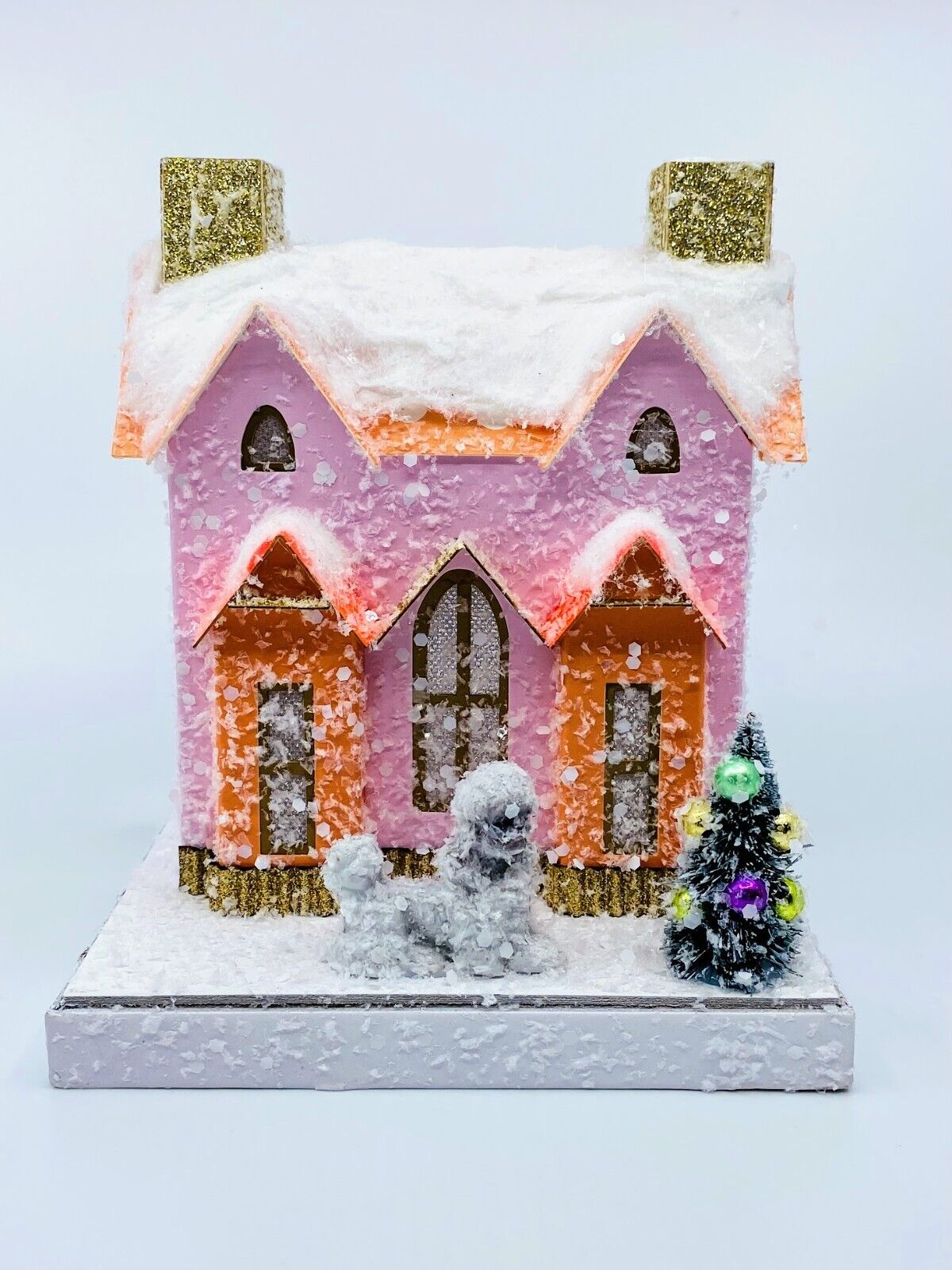 Cody Foster Light Up Christmas House, Glitter House, Poodle Chateau, HOU-375