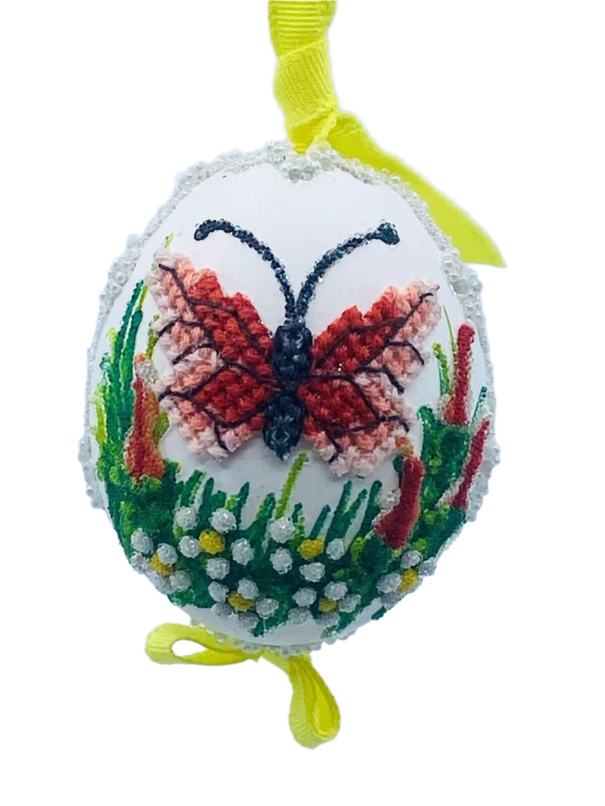 Easter Egg: Peter Priess, Spring Egg Ornament, Butterfly Garden