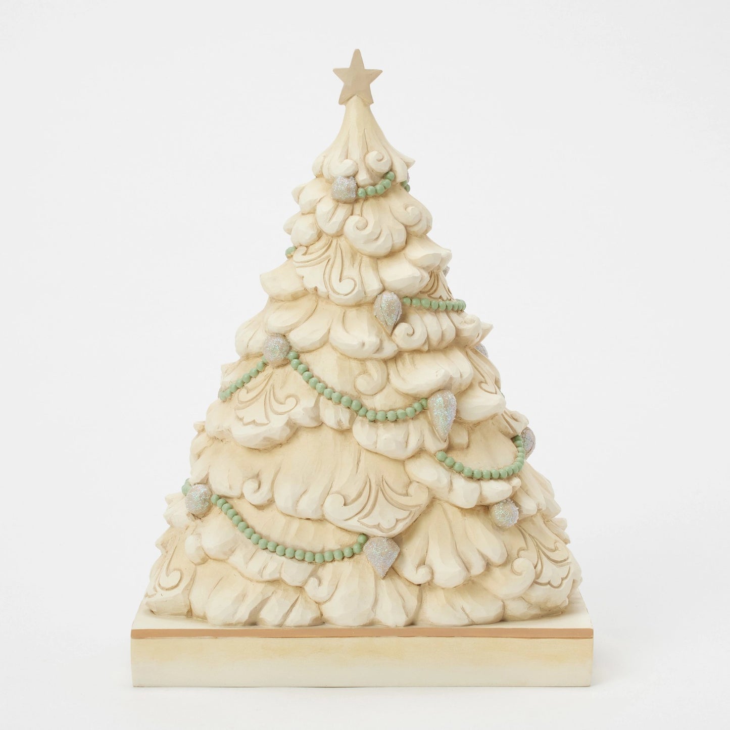 Jim Shore, Christmas: White Woodland Tree Diorama Nativity "Tree of Holy Light"