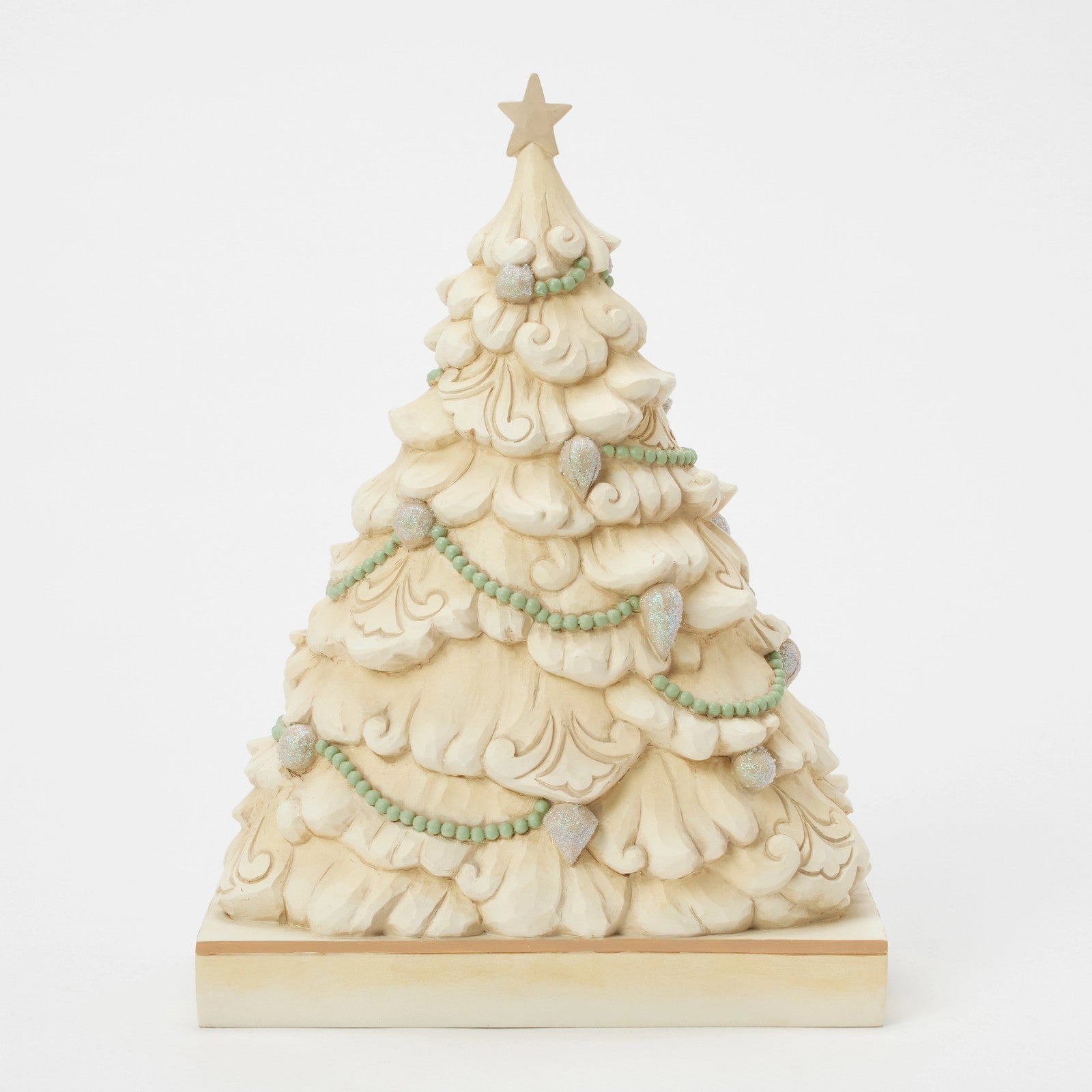 Jim Shore, Christmas: White Woodland Tree Diorama Nativity "Tree of Holy Light"