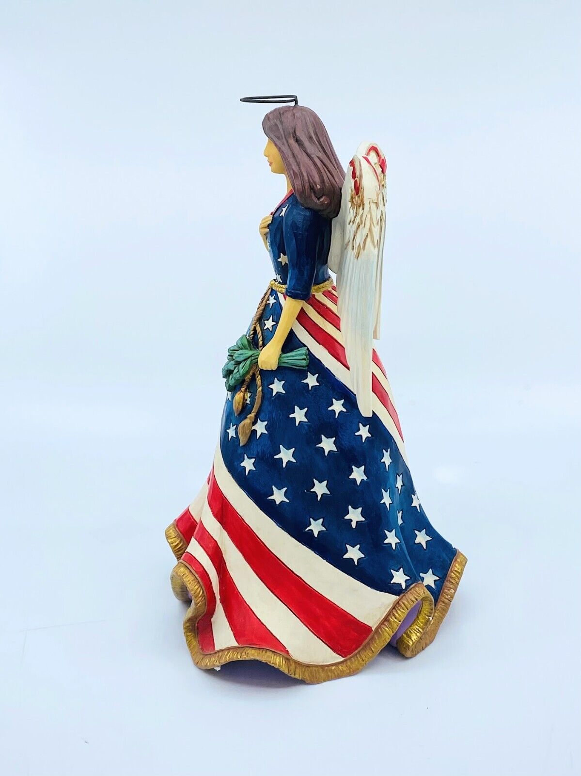 Jim Shore; Heartwood Creek, 4th of July, Patriotic Angel, "Bless the USA"